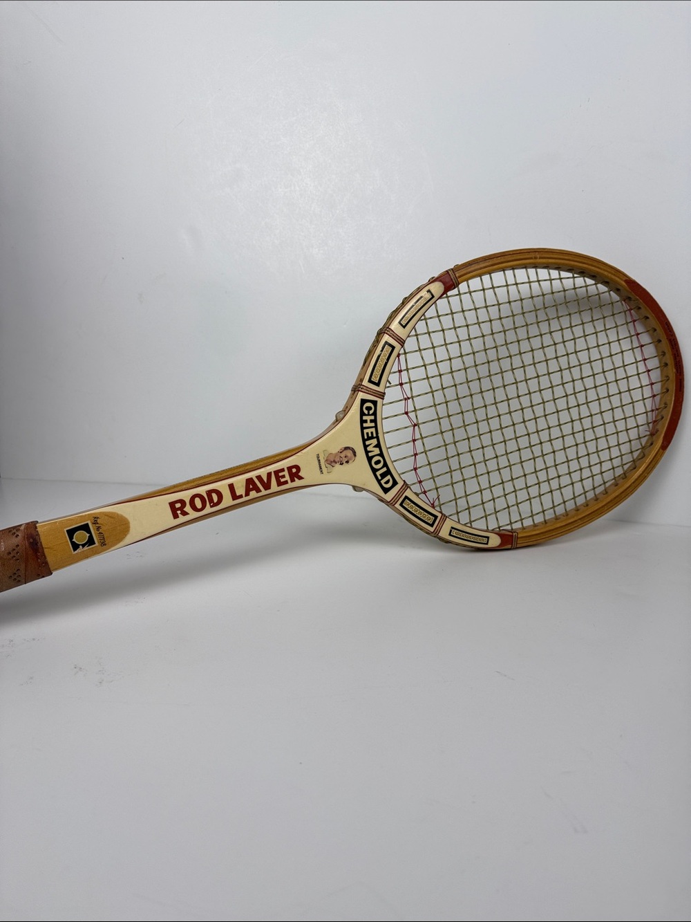 Vintage Rod Laver Classic Wooden Tennis Racket - Cream and Brown